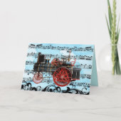  STEAM LOCOMOTIVE MUSICAL VADERDAG KAART (Voorkant)