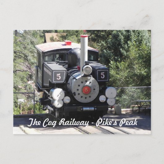 Steam Locomotive Pike's Peak Cog Railway Briefkaart (Voorkant)