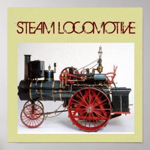 STEAM LOCOMOTIVE POSTER