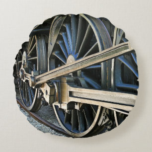 Steam Locomotive Power Railroad Lover Rond Kussen