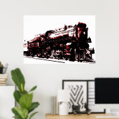 Steam Locomotive Print (Thuiskantoor)