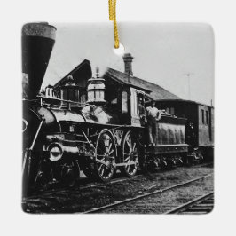 Steam Locomotive Railroad Keramisch Ornament