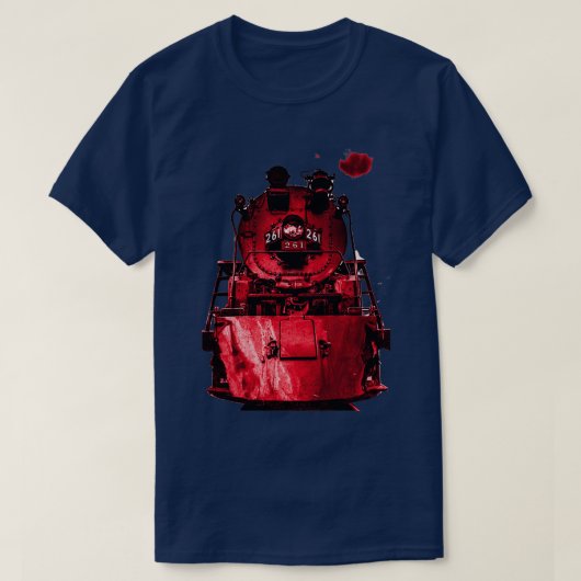 STEAM LOCOMOTIVE RED 1 T-SHIRT (Design voorkant)