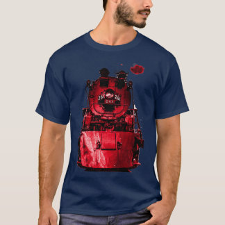 STEAM LOCOMOTIVE RED 1 T-SHIRT