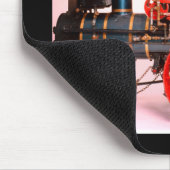 STEAM LOCOMOTIVE Red Black Muismat (Hoek)