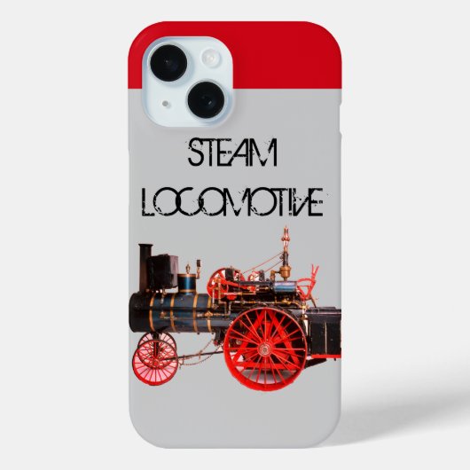  STEAM LOCOMOTIVE Red Grey Case-Mate iPhone Case (Achterkant)