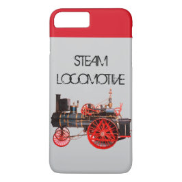  STEAM LOCOMOTIVE Red Grey iPhone 15 Case
