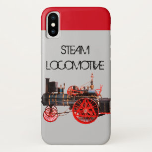 STEAM LOCOMOTIVE Red Grey Case-Mate iPhone Case