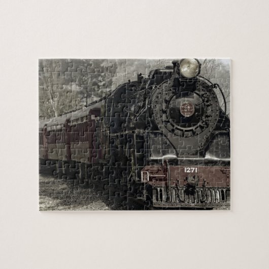 Steam Locomotive Train Jigzaag Puzzle Legpuzzel (Horizontaal)