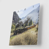 STEAM LOCOMOTIVE VIERKANTE KLOK (Hoek)