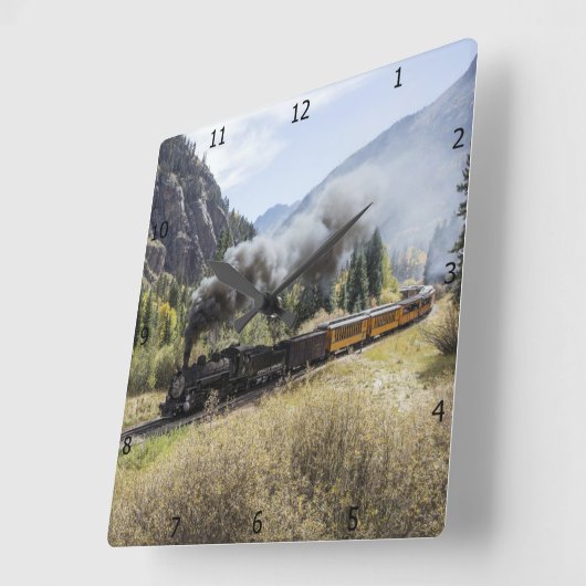 STEAM LOCOMOTIVE VIERKANTE KLOK (Hoek)