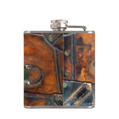 Steam-punk Antiek Steamer-boomstam Heupfles (Achterkant)