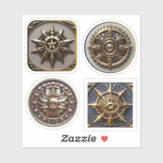 Steam Punk Assortment #1 Steampunk Sticker (Vel)