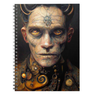 Steam Punk Celestial Demon Digitale Kunst Notitieboek