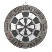 Steam Punk familienaam gepersonaliseerd Dartbord (Voorkant)