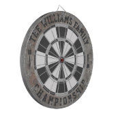 Steam Punk familienaam gepersonaliseerd Dartbord (Voorkant Links)