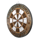 Steam Punk familienaam gepersonaliseerd Dartbord (Voorkant Rechts)