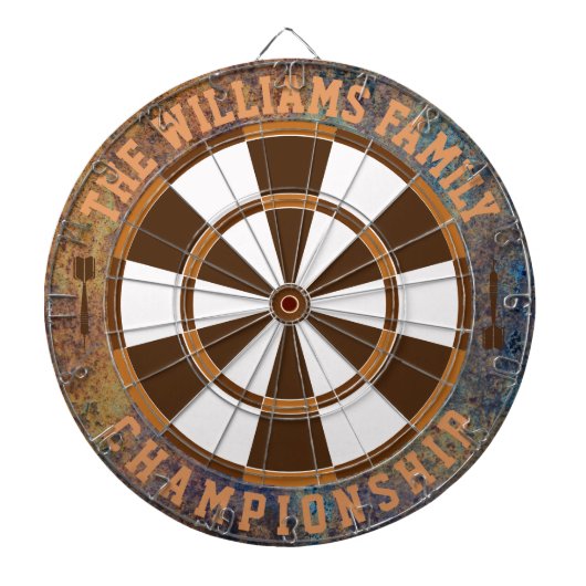 Steam Punk familienaam gepersonaliseerd Dartbord (Voorkant)