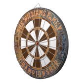 Steam Punk familienaam gepersonaliseerd Dartbord (Voorkant Rechts)