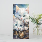 Steam Punk Kitten Kaart (Staand voorkant)