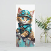 Steam Punk Kitten Kaart (Staand voorkant)
