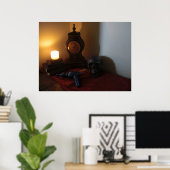 Steam Punk Ray Pistool stilstaande levenscyclus 02 Poster (Thuiskantoor)