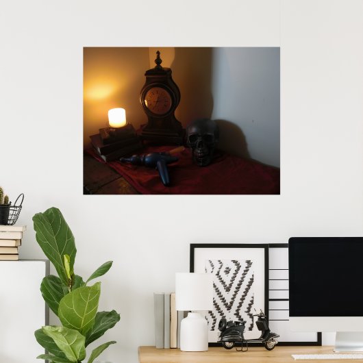 Steam Punk Ray Pistool stilstaande levenscyclus 02 Poster (Thuiskantoor)