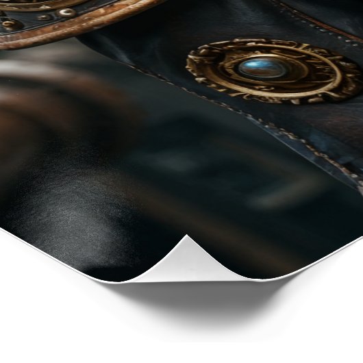 Steam punk top hat warrior poster (Hoek)