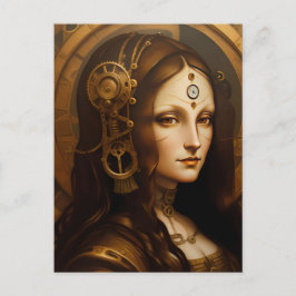 Steam Punky Mona Lisa Briefkaart