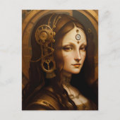 Steam Punky Mona Lisa Briefkaart (Voorkant)