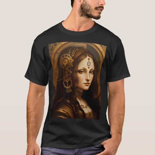 Steam Punky Mona Lisa T-shirt (Voorkant)