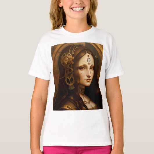 Steam Punky Mona Lisa T-shirt (Voorkant)