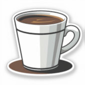 Steam Rising from Coffee Cup Sticker (Voorkant)