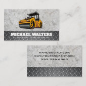 Steam Roller | Bouwvoertuig Visitekaartje (Voorkant / Achterkant)
