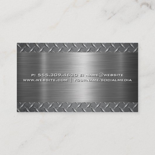 Steam Roller | Staal | Bouw Visitekaartje (Achterkant)