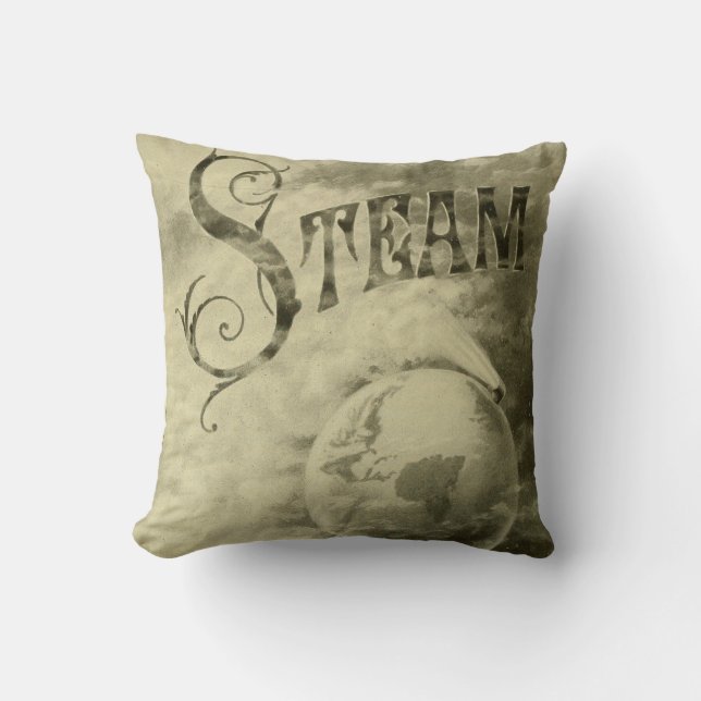 Steam runt de wereld van 1904 kussen (Voorkant)