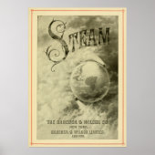 Steam runt de wereld van 1904 poster (Voorkant)
