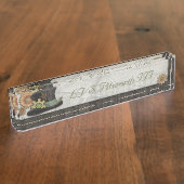 Steam Sass Steampunk Gemengde Media AANGEPASTE NAA Naambordje (Zijkant)