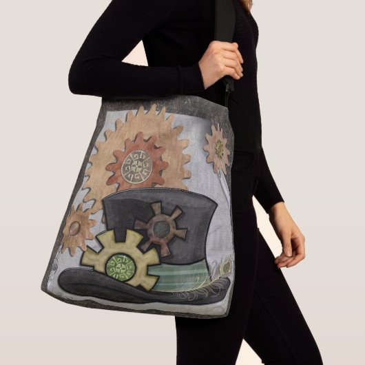Steam Sass Steampunk Gemengde Media Crossbody Tas (Dichtbij)