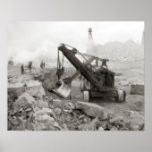 Steam Shovel, 1910.  foto Poster (Voorkant)