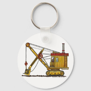 Steam Shovel Digger Construction Sleutelhangers