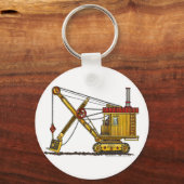 Steam Shovel Digger Construction Sleutelhangers (Voorkant)