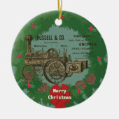 Steam Traction Engine 1889 Russell and Company Keramisch Ornament (Voorkant)