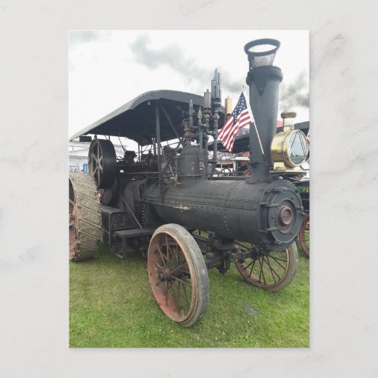 Steam Tractor Briefkaart (Voorkant)