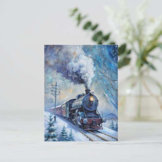 Steam Train Briefkaart (Staand voorkant)
