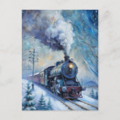 Steam Train Briefkaart (Voorkant)