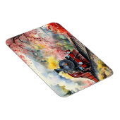 Steam Train Dreams Landscape Watercolour Artwork j Magneet (Rechterzijde)