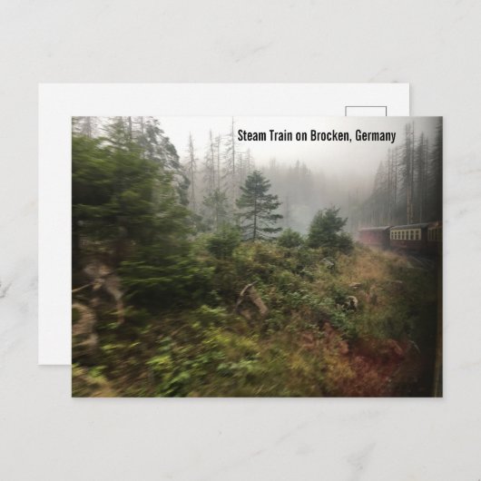 Steam Train Duitsland Briefkaart (Voorkant / Achterkant)