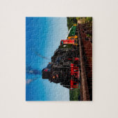 Steam Train Engine Locomotive Railroad Jigzaag Puz Legpuzzel (Verticaal)