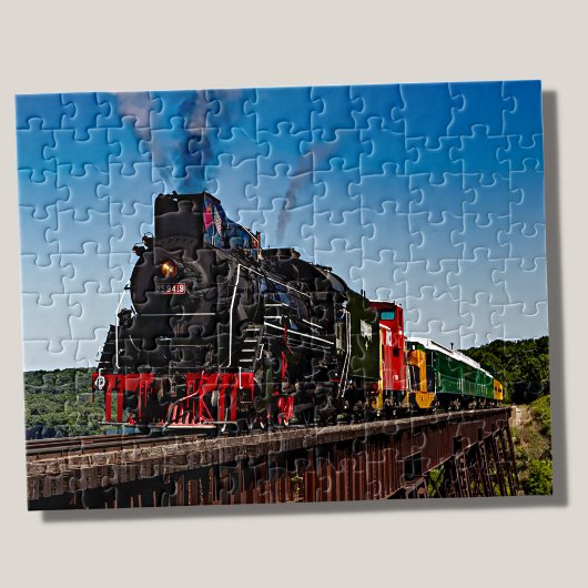 Steam Train Engine Locomotive Railroad Jigzaag Puz Legpuzzel